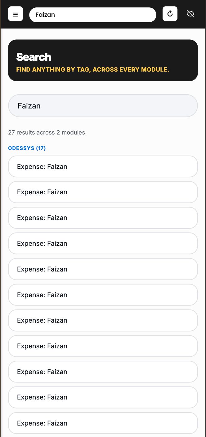 Search autocomplete suggesting results as a query is typed in Faizan OS