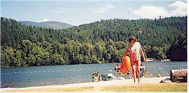 Our final destination: a swim at Alice Lake