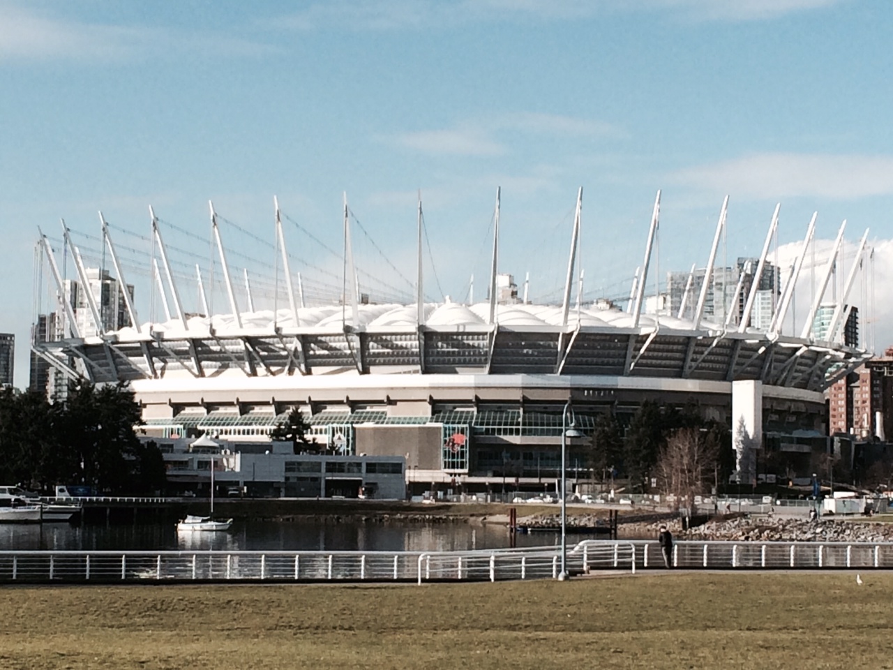 This is BC Place Stadium retro-fitted with a retractable roof in 2011