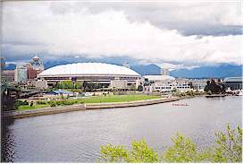 BC Place Stadium (old stadium) as viewed from False Creek