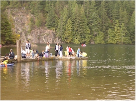 The dock is a good place to use your dip net to fish