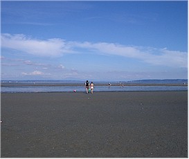 When the tide goes out there's miles of sand