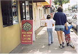 Mmm, Vegetarian Indian cuisine...Mom was licking her lips