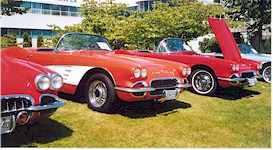 Dad really enjoyed the Corvette
Club's display at Waterfront Park