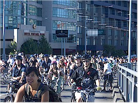 Heading on to the
Granville Street Bridge