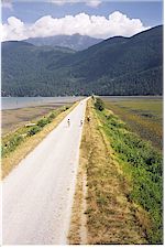 Here's the dike that separate Pitt Lake and the Katzie Marsh