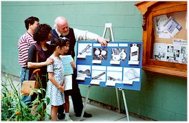 Curator Archie Miller with a visiting family
