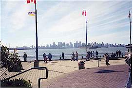 Spectacular view of the Vancouver waterfront from the Quay