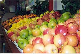 A great selection of fresh fruit
at the public market