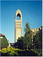 The monastery's bell tower is a Mission landmark