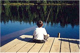 The trout were jumping everywhere but Nathan got skunked