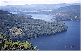 Looking west from Mount Maxwell