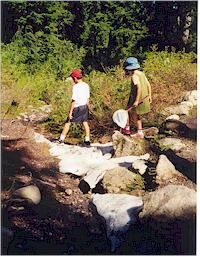 Can you believe it...there's still
snow on the Goldie Lake trail and it's September
