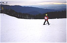 Skiing in the winter on Mount
Seymour