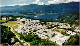 Simon Fraser University atop picturesque Burnaby Mountain