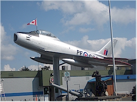 Jet fighter on display
at the Sidney Canadian Legion