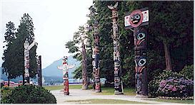 Totem poles near Brockton Point