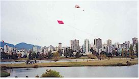 Vanier Park is a very popular spot to fly and watch kites