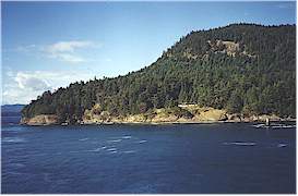 The ferry weaves its way through the very picturesque "Gulf Islands"