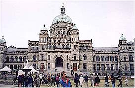Victoria is the capital of British Columbia. This is the British Columbia Legislature building