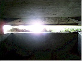 Looking out from inside a turret at Fort Ebey State Park