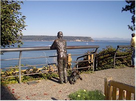 Looking out over the waters of Saratoga Passage at Langley