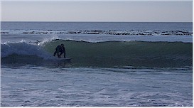 Fort Ebey State Park: Surfer riding inside the tube