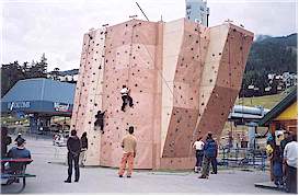 A climbing wall for the kids