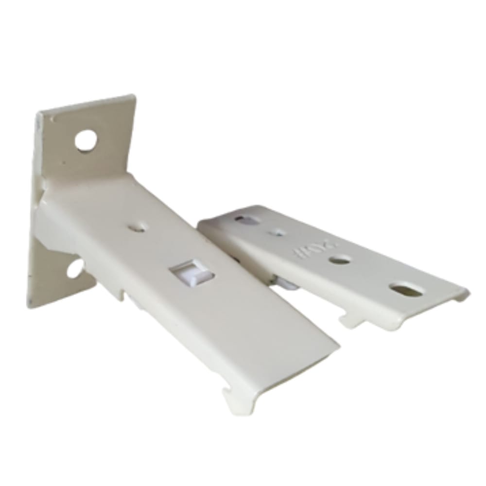 Hoding Track Curtains Channel Ceiling & Wall Mount Bracket/Holder/Clamp for M-Track Channel Curtain Used for Ceiling & Wall Mounting Fit Screws & Wall Plugs Included (Ivory Color 4 Piece)