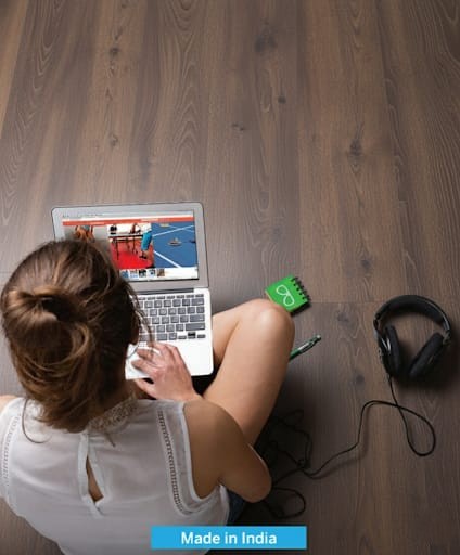 1.5 mm Thick PVC Flooring Planks for Waterproof & Oil Proof Floor Tiles 1.5 mm Thick/Glue Adhesive Stick Wood Texture for Bedroom
