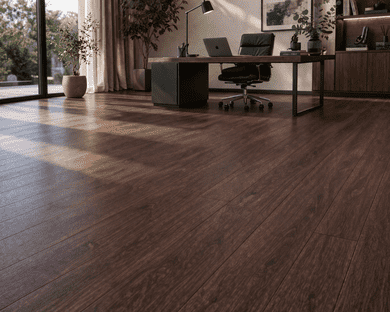 Premium Dark Walnut Wood Finish Vinyl Plank Flooring 6"x36" 1.5mm Waterproof Flexible Floor Tile