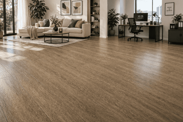 Premium Natural Oak Wood Finish Vinyl Plank Flooring 6"x36" 1.5mm Waterproof Flexible Floor Tile