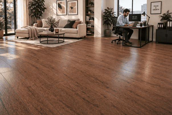 Premium Classic Brown Oak Wood Finish Vinyl Plank Flooring 6"x36" 1.5mm Waterproof Flexible Floor Tile