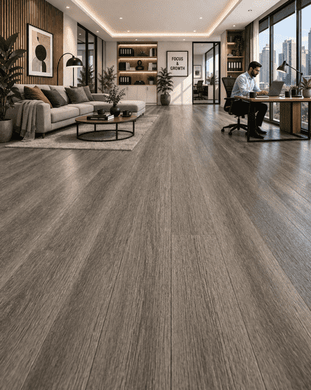 Premium Grey Drift Oak Wood Finish Vinyl Plank Flooring 6"x36" 2mm Waterproof Flexible Floor Tile