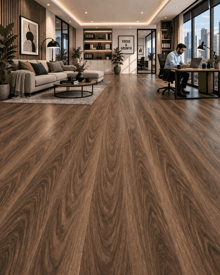 Premium Classic Walnut Grain Wood Finish Vinyl Plank Flooring 6"x36" 2mm Waterproof Flexible Floor Tile