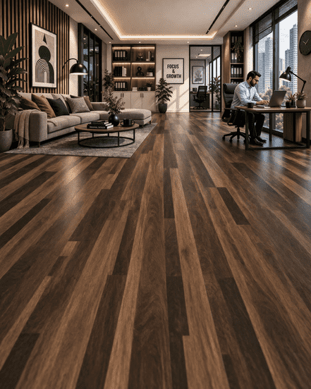 Premium Classic Dark Multi-Tone Wood Finish Vinyl Plank Flooring 6"x36" 2mm Waterproof Flexible Floor Tile