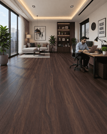 Premium Exotic Dark Teak Wood Finish Vinyl Plank Flooring 6"x36" 2mm Waterproof Flexible Floor Tile