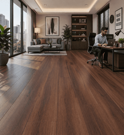 Premium Classic Cherry Wood Finish Vinyl Plank Flooring 6"x36" 2mm Waterproof Flexible Floor Tile