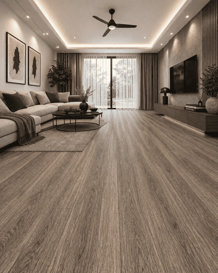 Premium Natural Grey Oak Wood Finish Vinyl Plank Flooring 6"x36" 3mm Waterproof Flexible Floor Tile