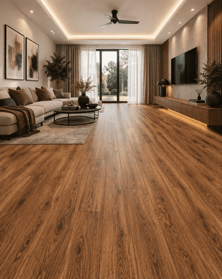 Premium Golden Rustic Oak Wood Finish Vinyl Plank Flooring 6"x36" 3mm Waterproof Flexible Floor Tile