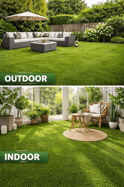 Premium 40mm Artificial Grass Carpet UV Protected Soft Garden Lawn Turf for Indoor Outdoor Use
