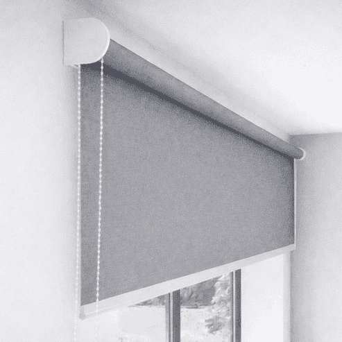 Premium Grey Blackout Roller Blind UV Protected Window Shade Chain Operated Indoor Home Office