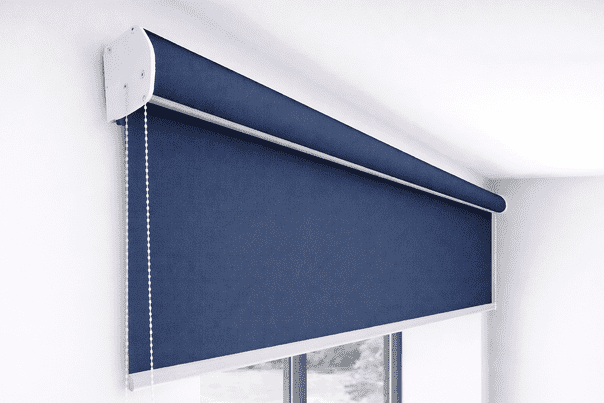 Premium Blue Blackout Roller Blind UV Protected Window Shade Chain Operated Indoor Home Office