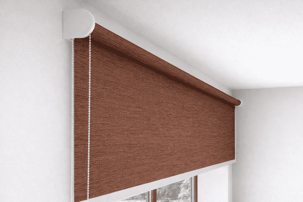 Premium Textured Brown Blackout Roller Blind UV Protected Window Shade Chain Operated Indoor Home Office
