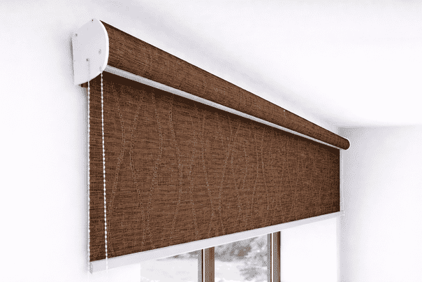 Premium Dark Brown Textured Blackout Roller Blind UV Protected Window Shade Chain Operated Indoor Home Office