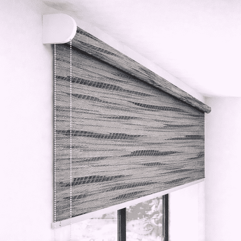 Premium Grey Wave Pattern Designer Blackout Roller Blind UV Protected Window Shade Chain Operated Indoor Home Office