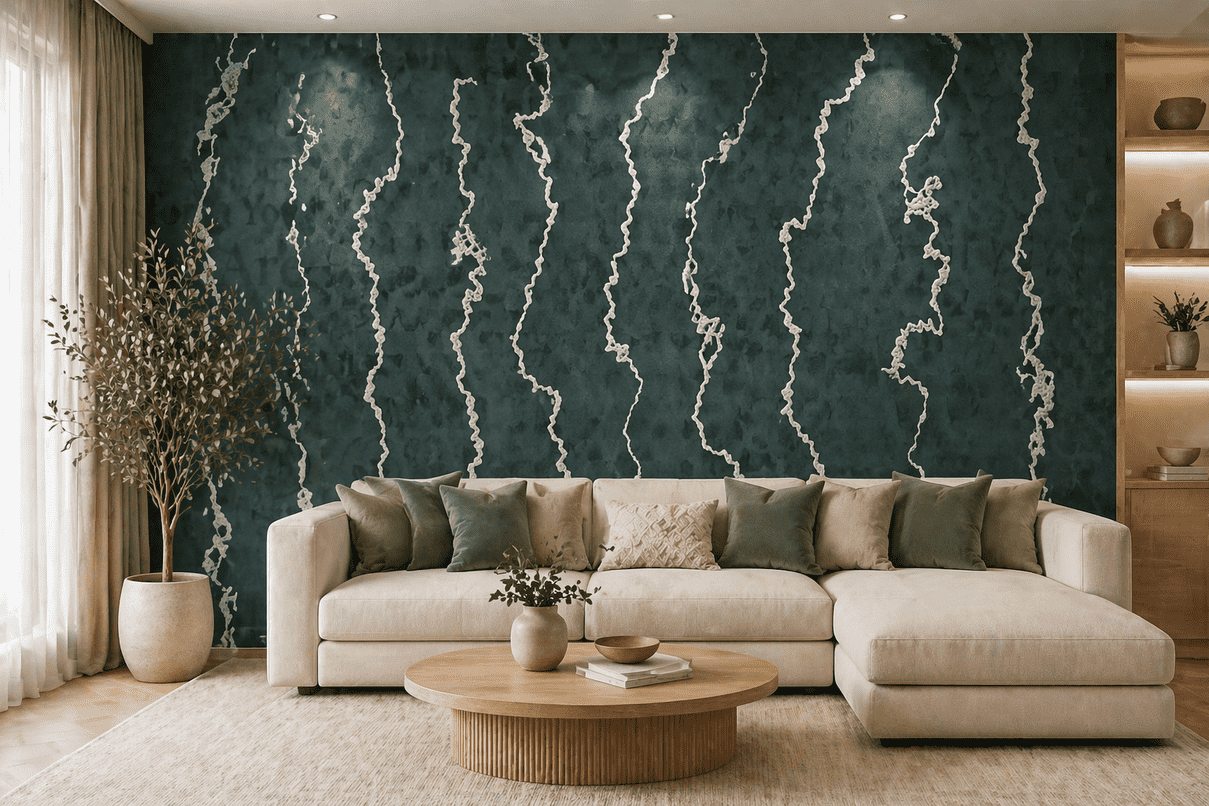 Luxury Emerald Green Marble Wallpaper Abstract Stone Texture Designer Feature Wall Premium Living Room Wallpaper
