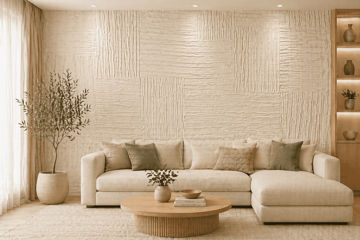 Luxury Textured Beige Wallpaper Modern Abstract Pattern Designer Wall Covering Premium Living Room Feature Wall Wallpaper
