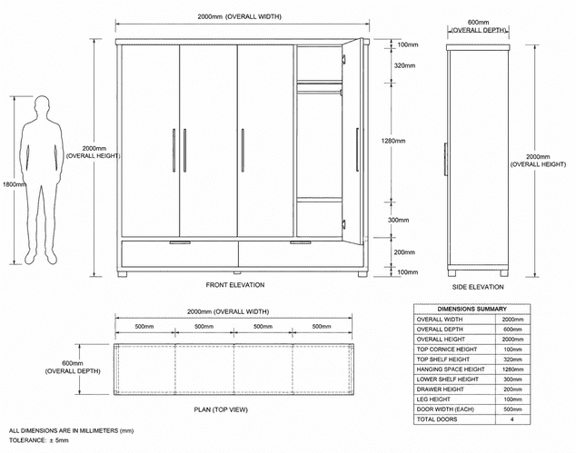 Modern 4 Door Wardrobe with Bottom Drawers | Teal Blue Matte Finish Modular Bedroom Storage Cabinet | Premium Hinged Wardrobe with Spacious Compartments 2