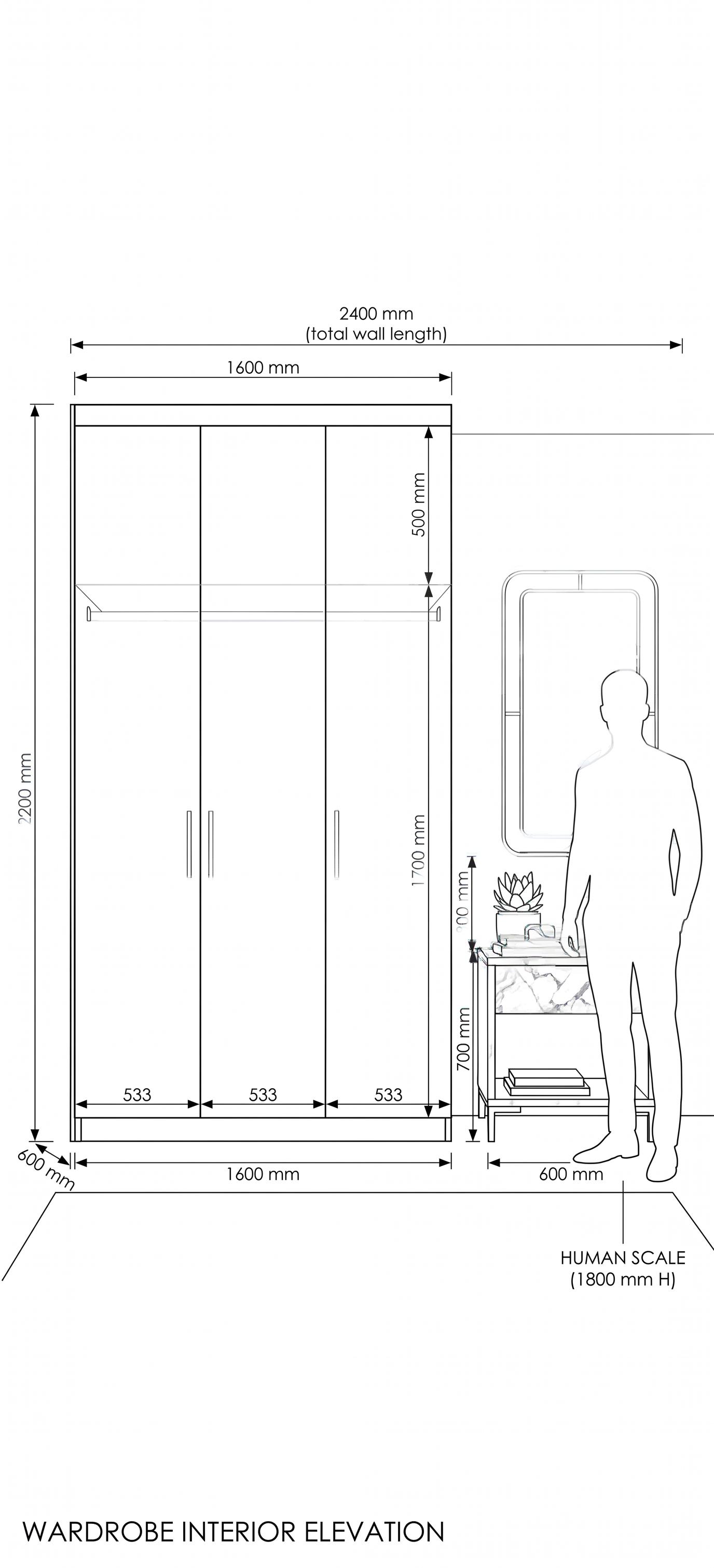 Aurora Gold  Luxury High-Gloss Wardrobe – Bespoke 3-Door Modular Storage Unit 2